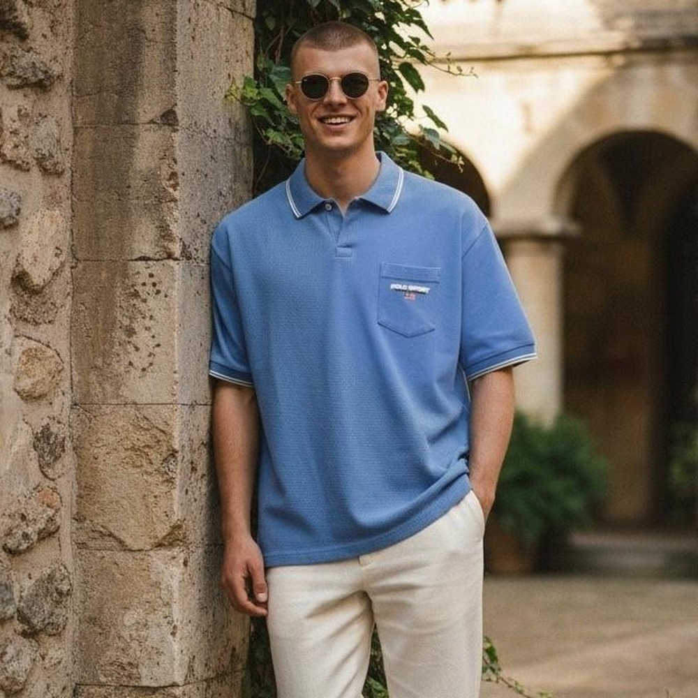 90s Ralph Lauren Polo Sport Waffle-Knit Polo Vintage